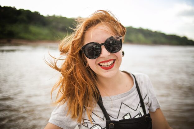 woman wearing sunglasses